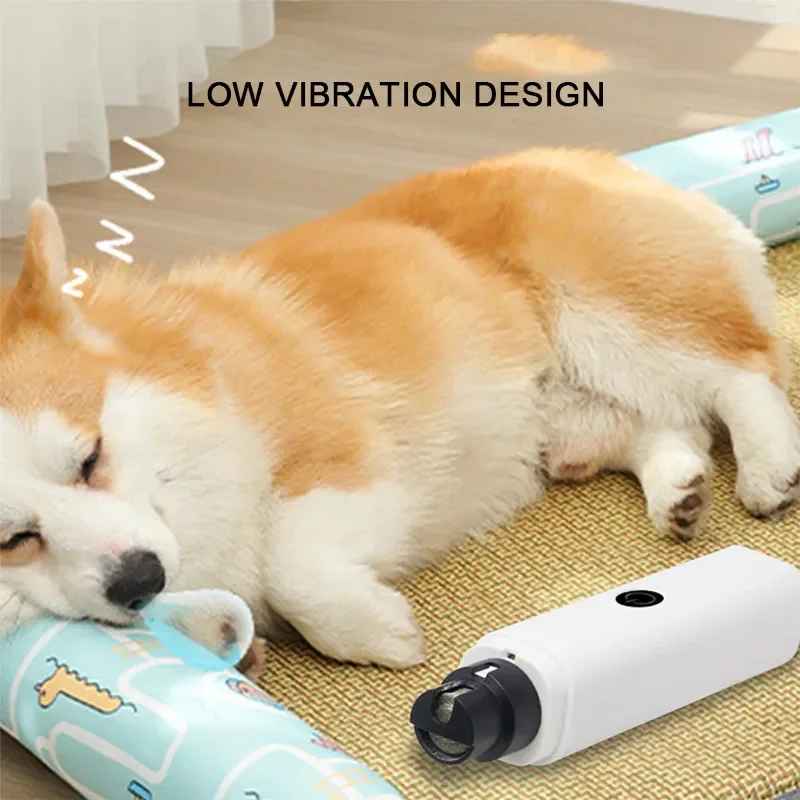 Electric Nail Clippers for Dogs & Cats USB Rechargeable Grinder with LED Light Silent Pet Paw Nail Care Trimmer