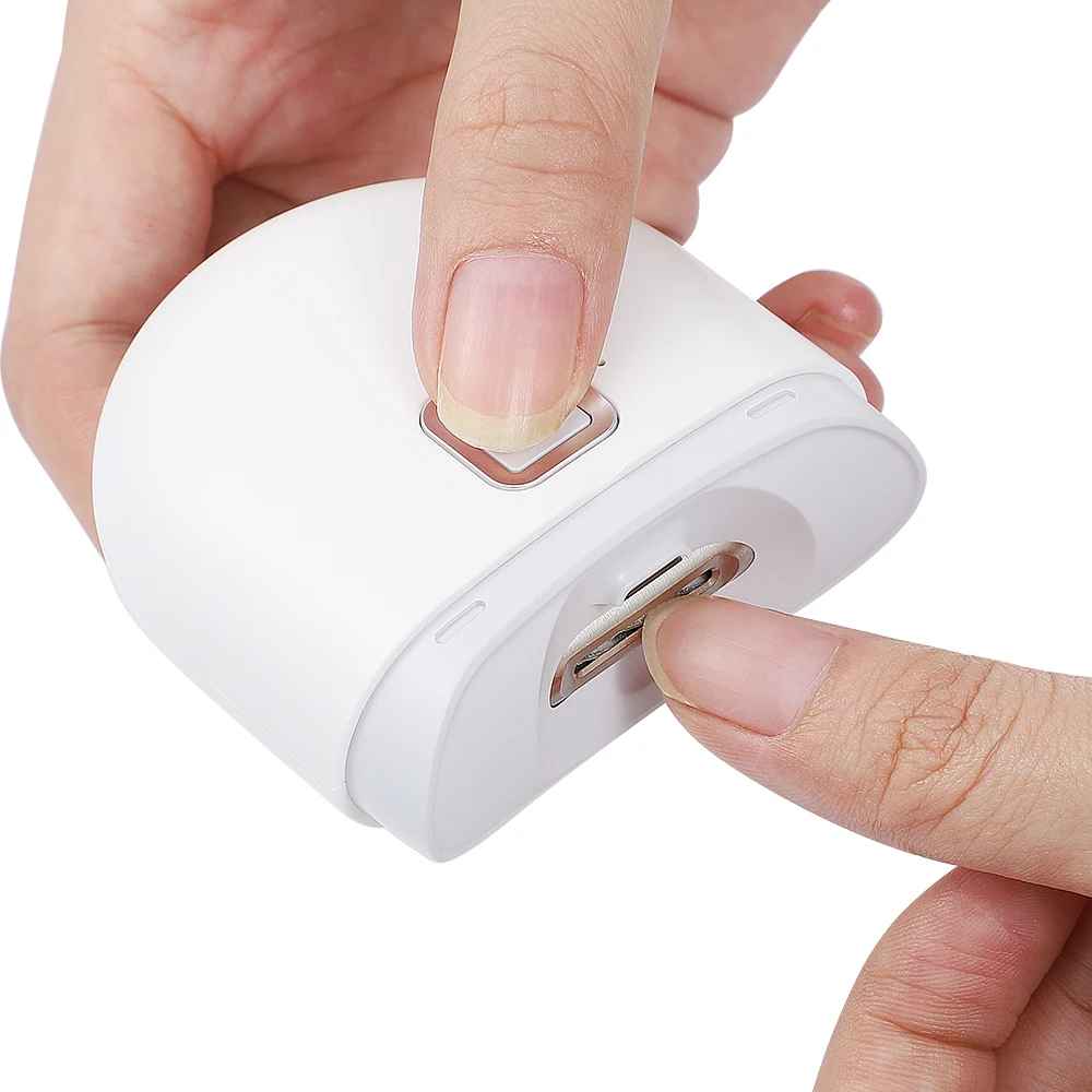 Automatic electric nail clipper with LED light, nail polishing grinder for children and adults, portable manicure tools