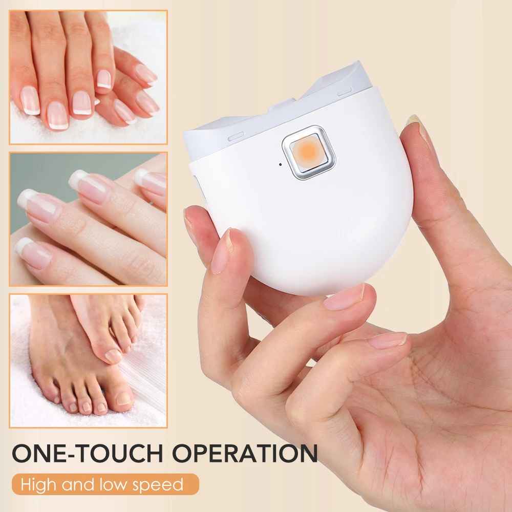 Automatic electric nail clipper with LED light, nail polishing grinder for children and adults, portable manicure tools