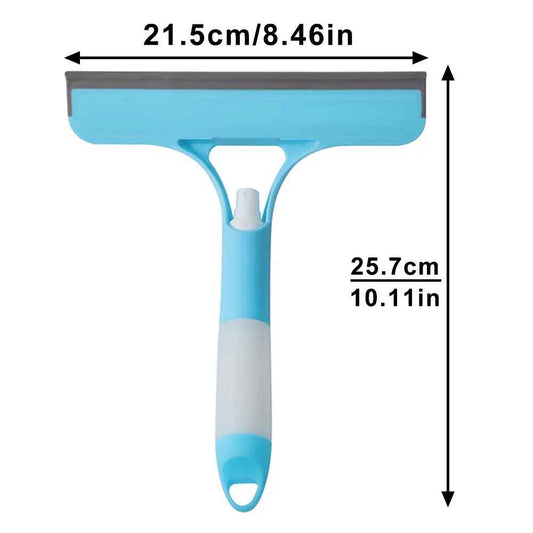 3 in 1 window cleaning drainer, multifunction glass mirror wiper with spray bottle, microfiber scrub, home and car cleaning tools