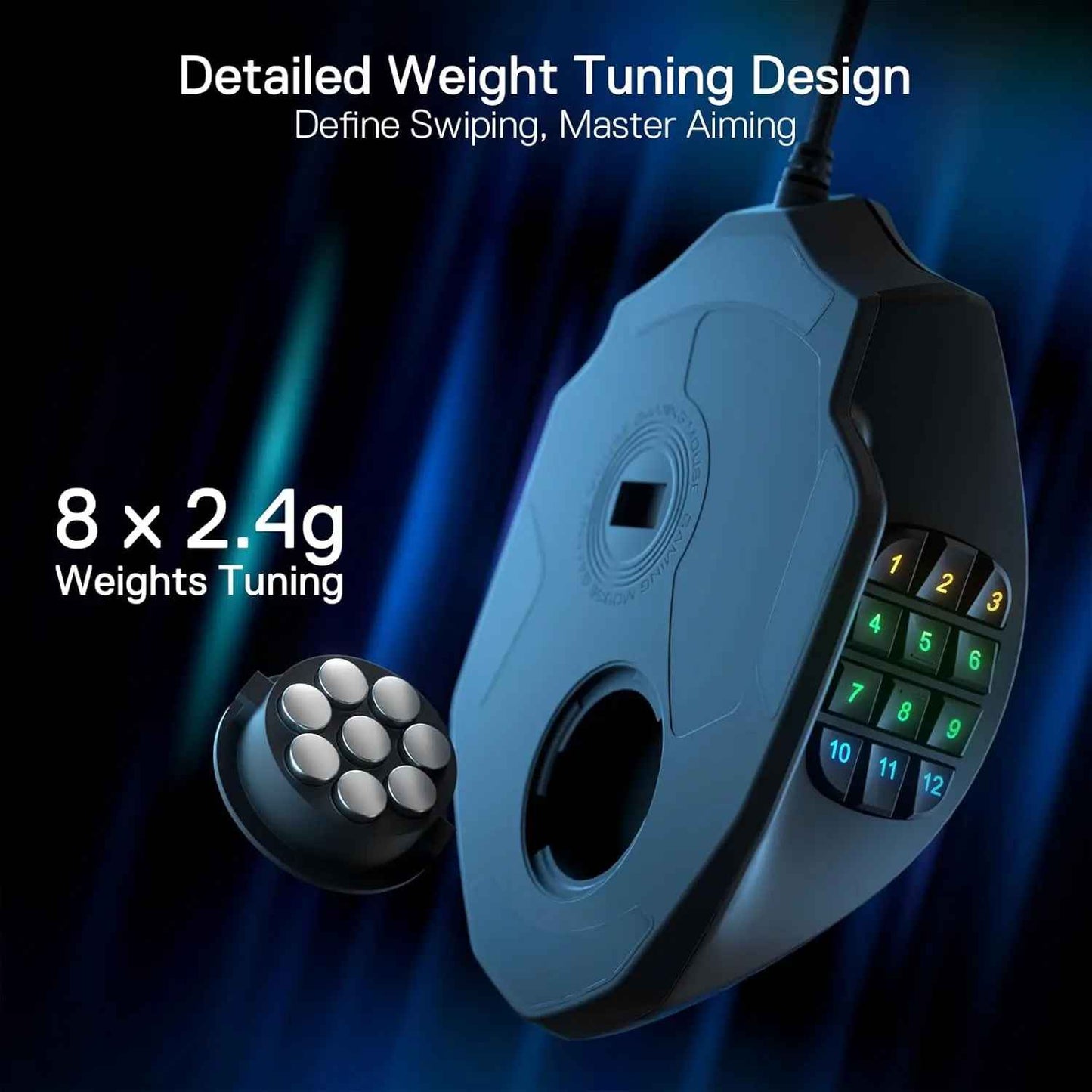 Redragon M908 High-Precision Gaming Mouse – RGB, Wired, 12400 DPI