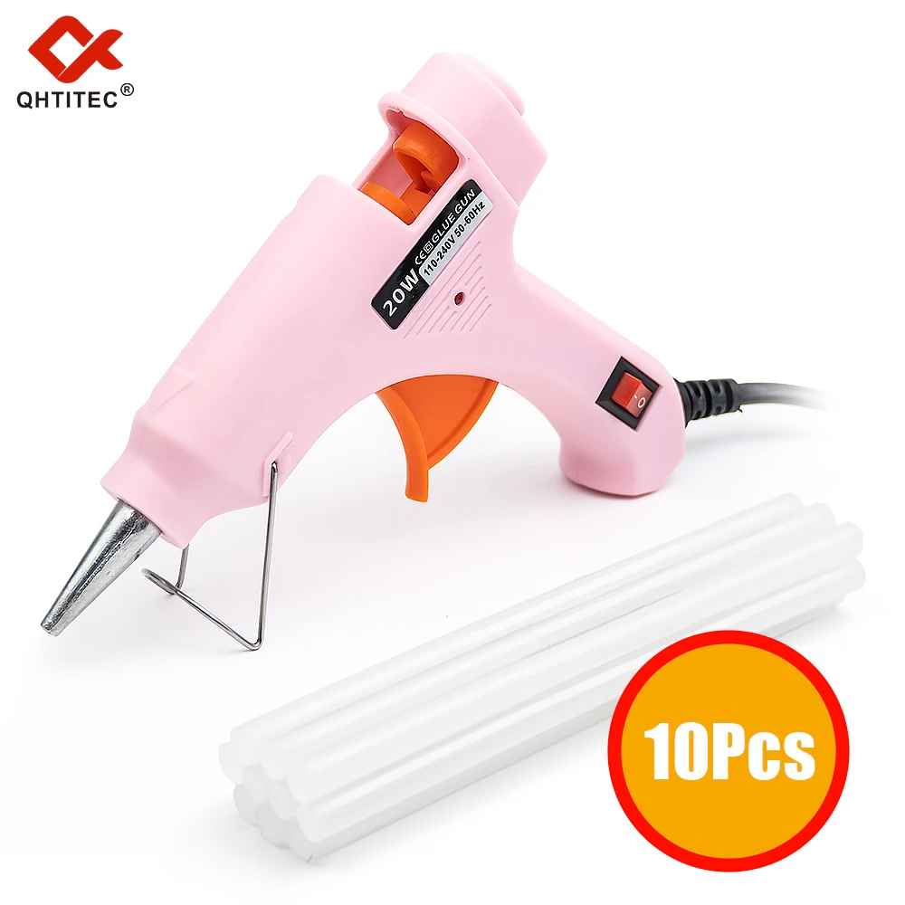 20W hot melt glue gun with switch. Suitable for 7mm glue stick, Mini Industrial adhesive hot gun, electric heat temperature gun repair tool